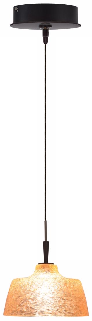 Alico Glacier Collo Amber Glass Bronze Mini Pendant
