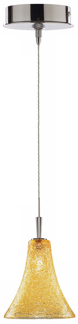 Alico Glacier Trumpet Amber Chrome Mini Pendant