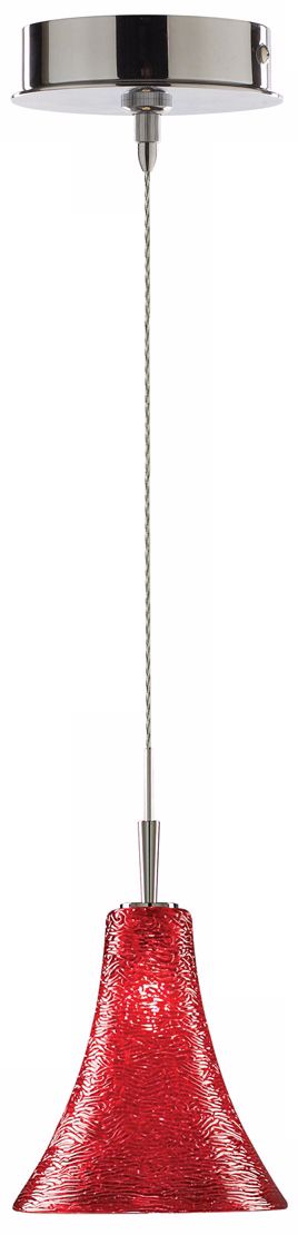 Alico Glacier Trumpet Red Chrome Mini Pendant