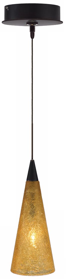 Alico Glacier Fontana Amber Glass Bronze Mini Pendant