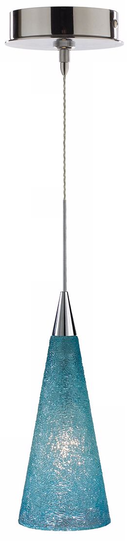 Alico Glacier Fontana Ice Blue Chrome Mini Pendant