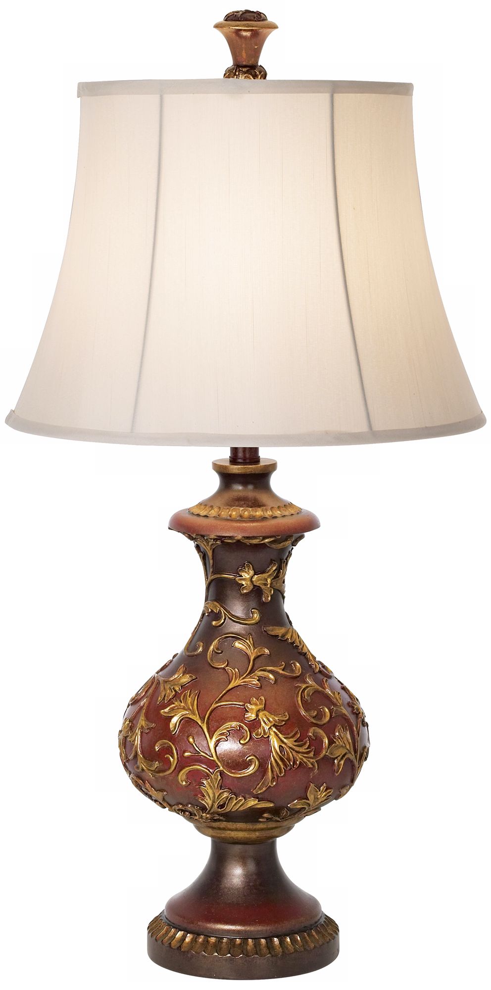 Kathy Ireland Catherine Aged Red Table Lamp
