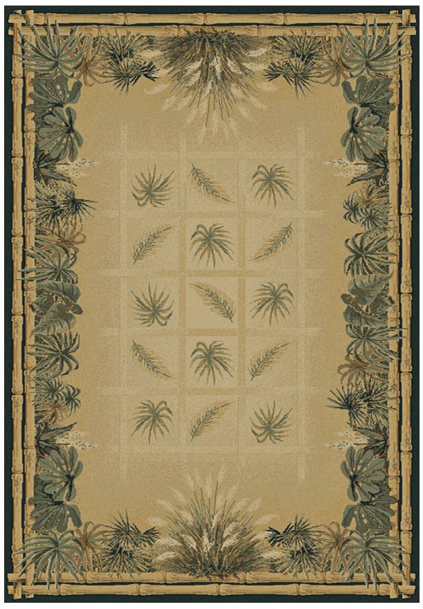 North Sky Collection Palm Grove Beige Area Rug