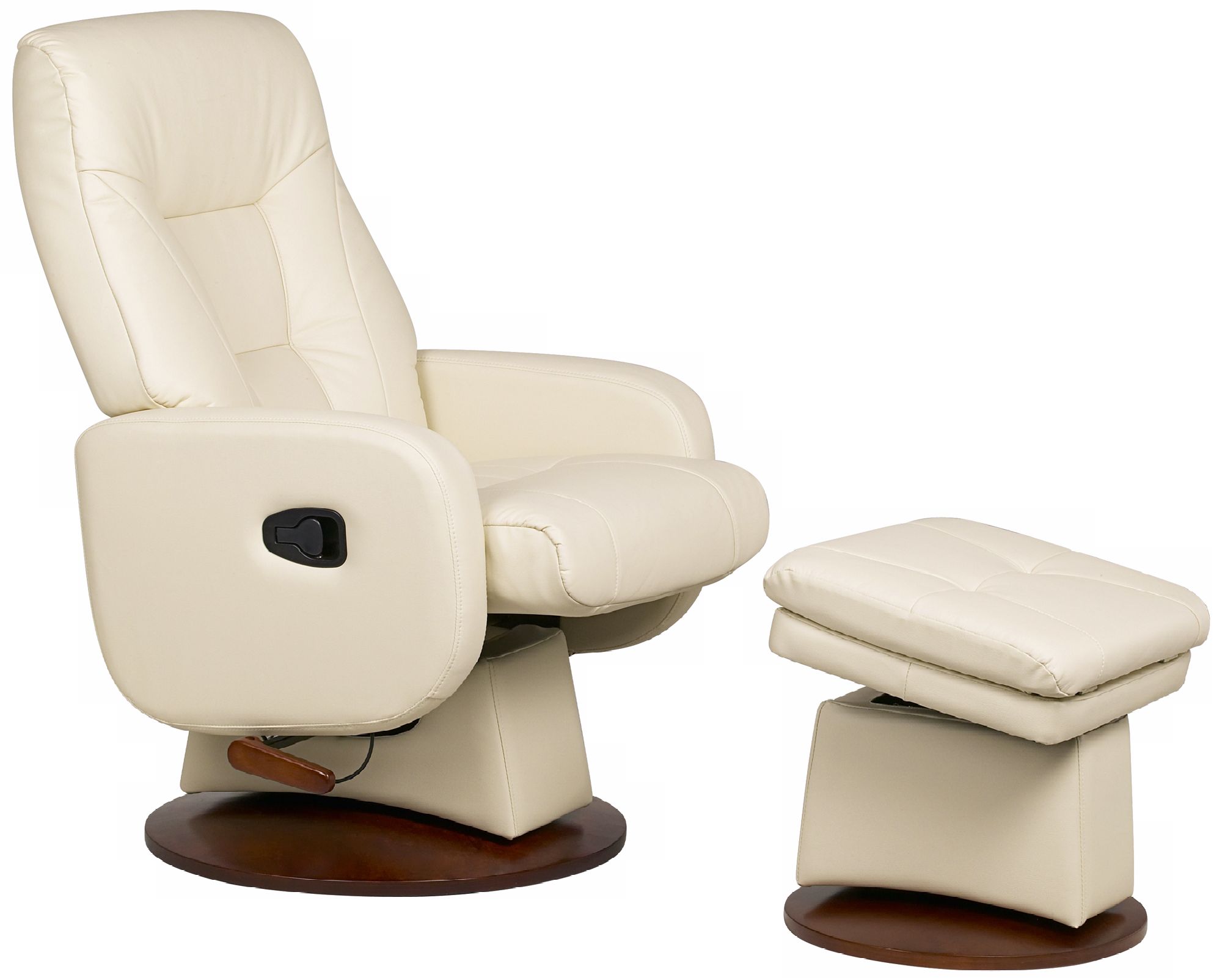 Duo Collection Vanilla Swivel-Glider-Recliner with Ottoman
