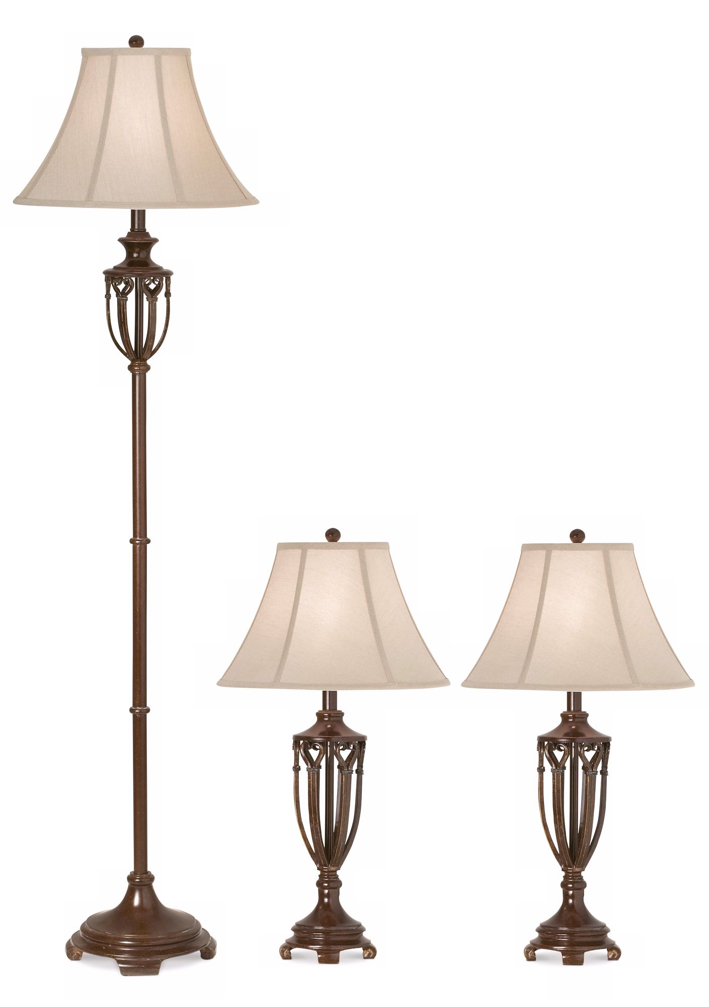 Kathy Ireland Estate Collection Table and Floor Lamp Set