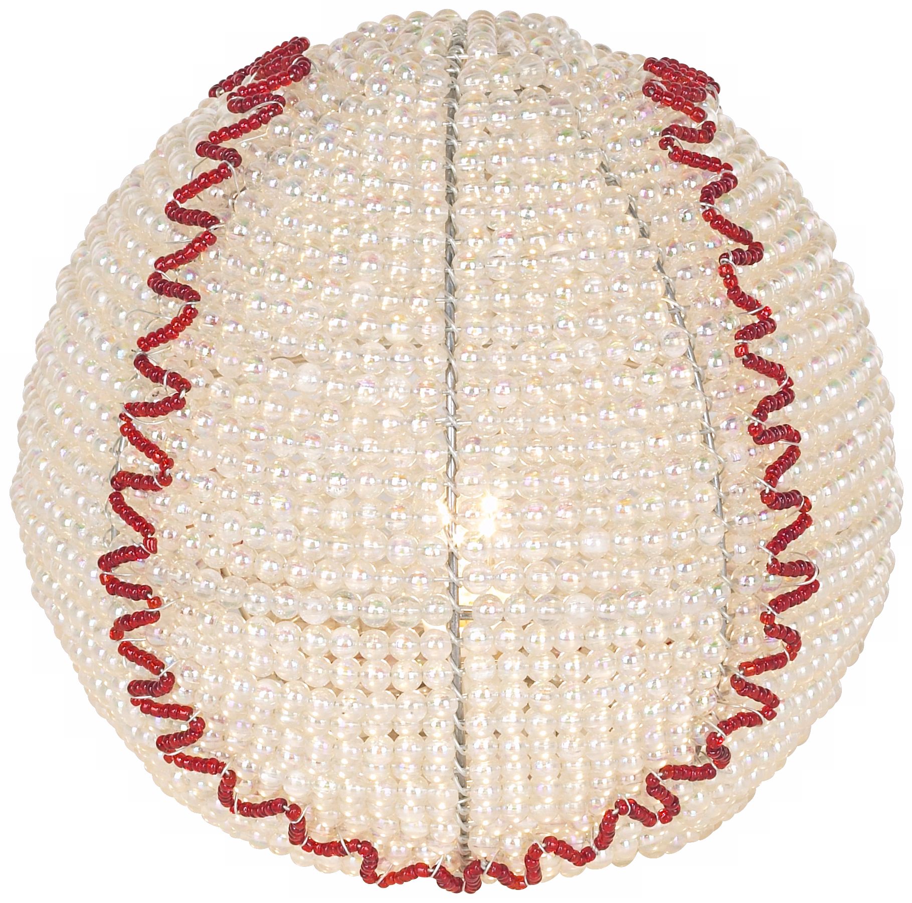 Beadworx Baseball Hand-Crafted Beaded Night Light