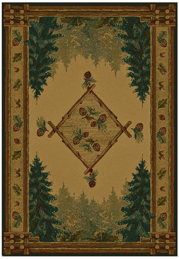 North Sky Collection Evergreen Lodge 110x3 Area Rug P7833