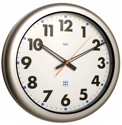 Aquamaster White16" Wide Waterproof Wall Clock