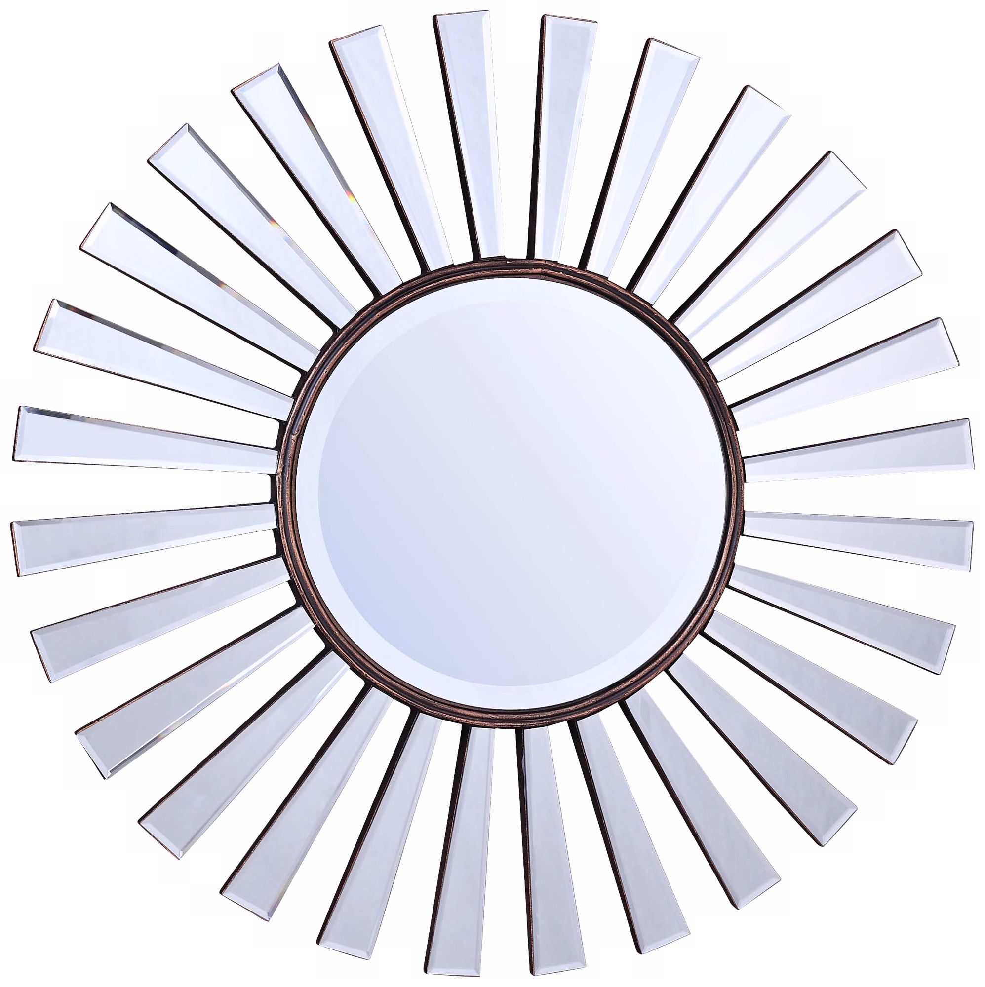 Mirrored Sunburst 35" Wide Wall Mirror