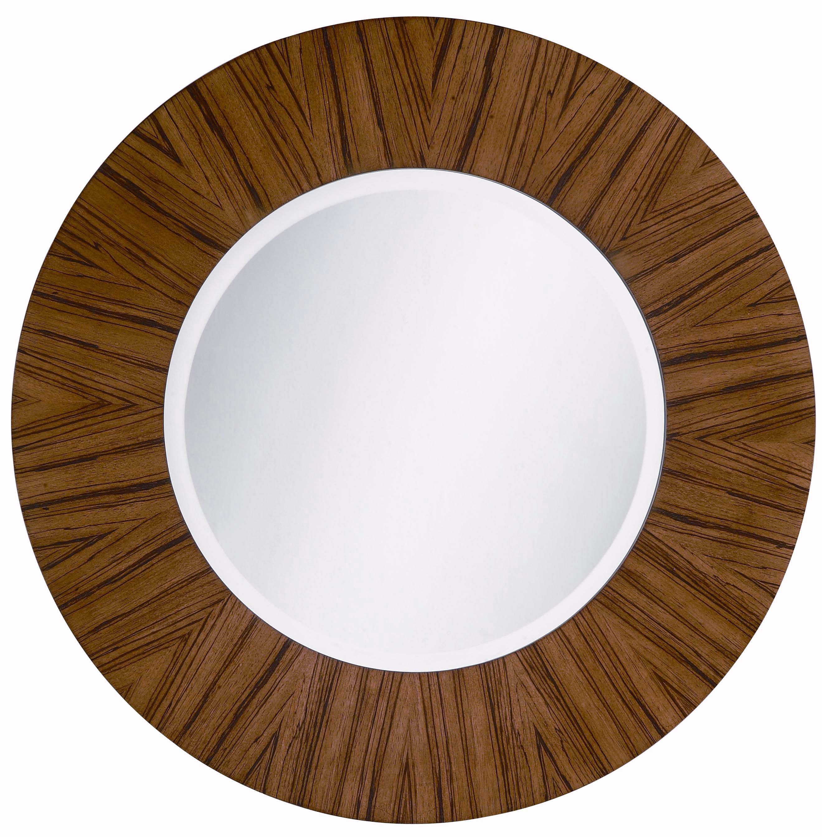 Wood Veneer Round Kitale 32 High Wall Mirror P7922