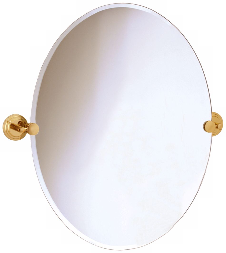 Gatco Marina Brass Finish Oval 26 1/2" High Wall Mirror