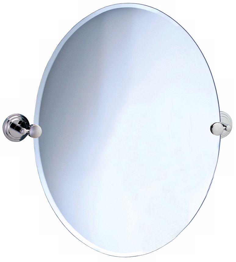 Gatco Marina Chrome Finish Oval 32" High Tilt Wall Mirror