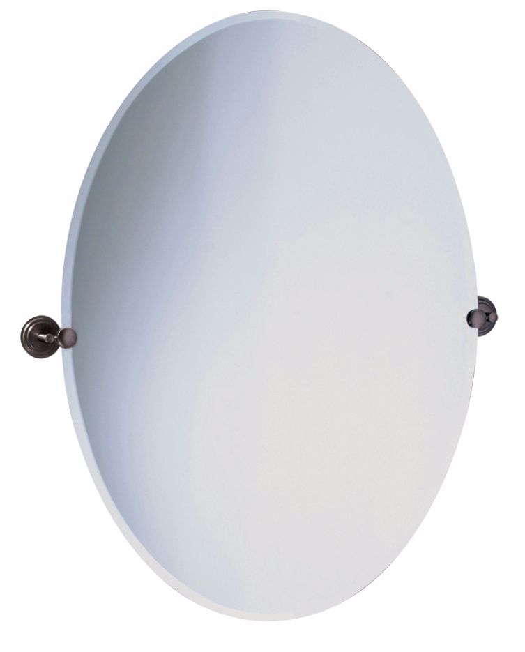Gatco Marina Bronze Finish Oval 32" High Tilt Wall Mirror