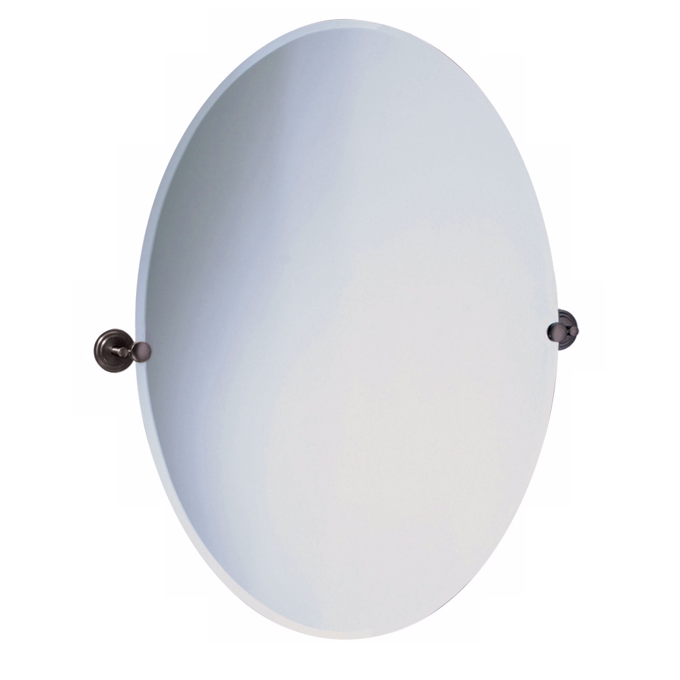 Gatco Marina Bronze Finish Oval 32" High Tilt Wall Mirror   #P8001