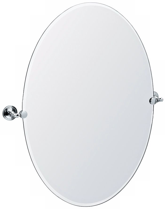 Gatco Irvine Chrome Finish Oval 32" High Tilt Wall Mirror
