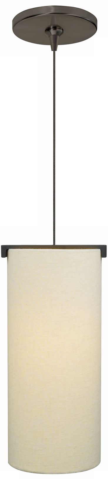 Boreal Ivory Shade Bronze LED Tech Lighting Mini Pendant