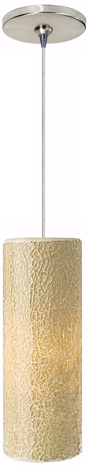 Veil Latte Glass Satin Nickel Tech Lighting Mini Pendant