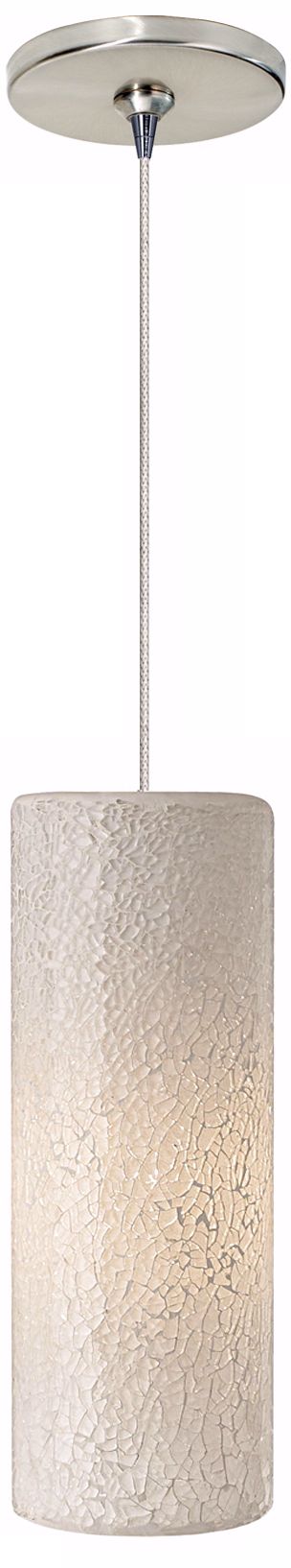 Veil White Glass Satin Nickel Tech Lighting Mini Pendant