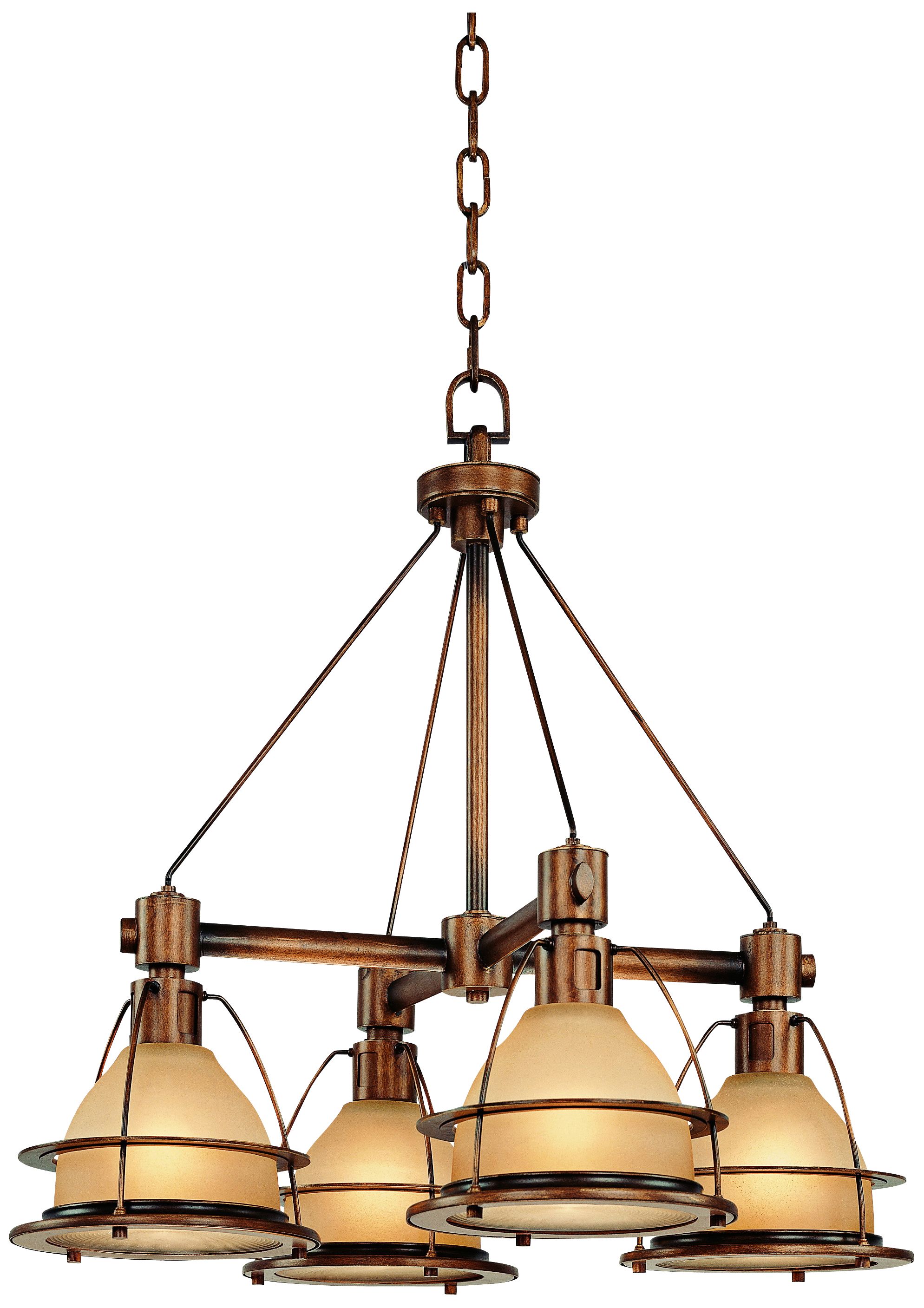 Bristol Bay Sunset Bronze 25 1/2" Wide 4-Light Chandelier