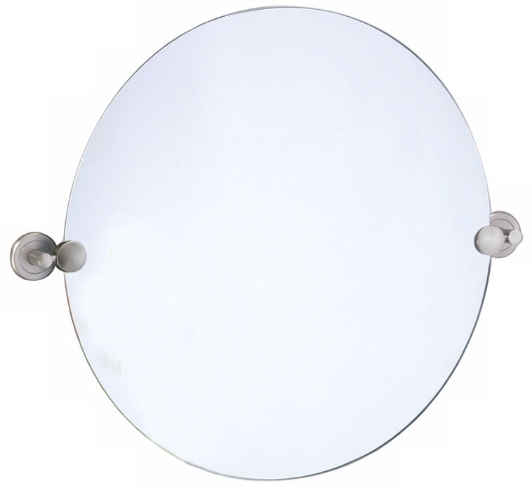 Gatco Latitude 2 Satin Nickel Finish Round Wall Mirror