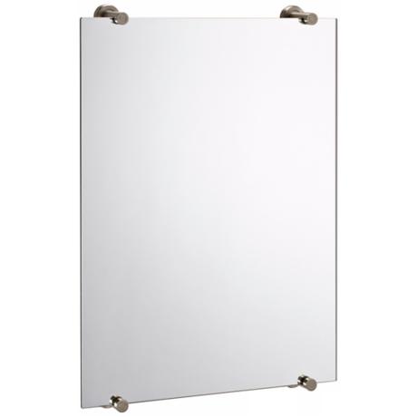 Frameless Bathroom Mirrors on Latitude 2 Satin Nickel 32  High Wall Mirror    P8433   Lampsplus Com
