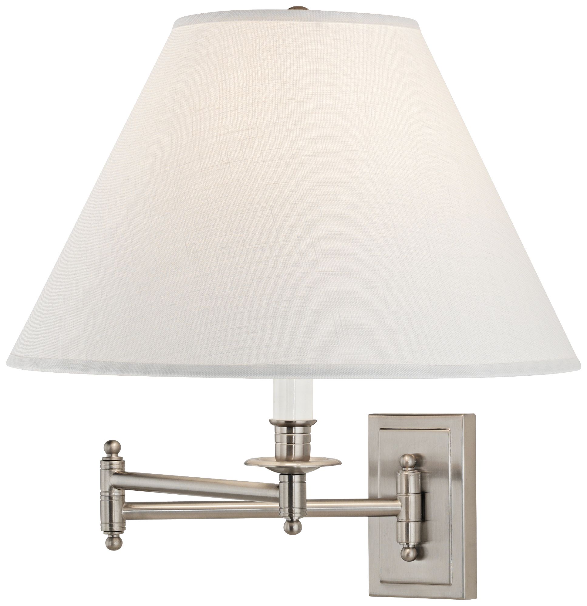 Kinetic Collection Brushed Chrome Plug-In Wall Lamp