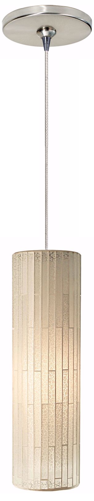 Peyton White Glass Satin Nickel Tech Lighting Mini Pendant
