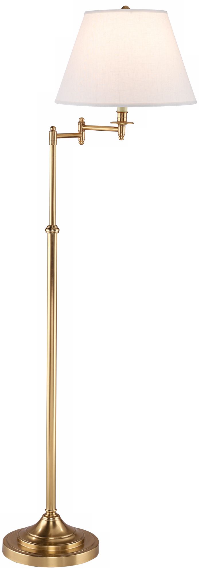 Robert Abbey Natural Brass Swing Arm Floor Lamp