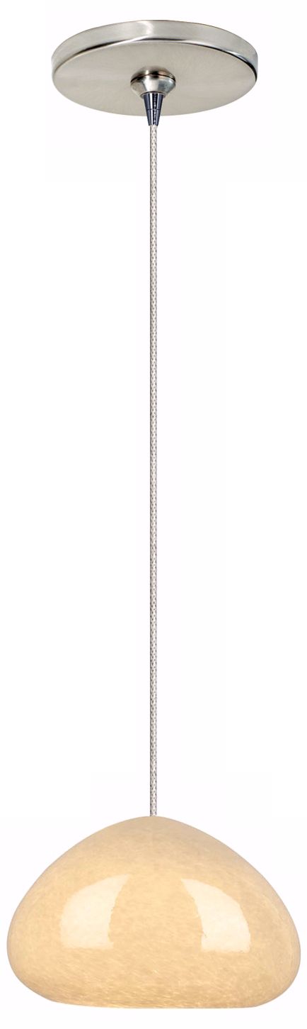 River Rock Round Sand Nickel Tech Lighting Mini Pendant