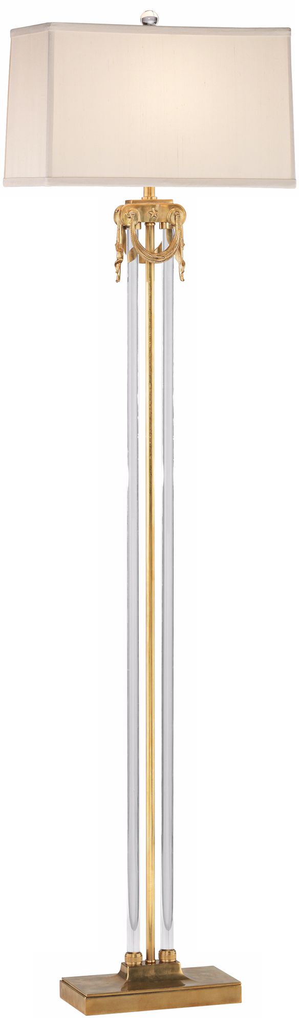 Mary McDonald Josephine Brass Crystal Cloud Cream Floor Lamp