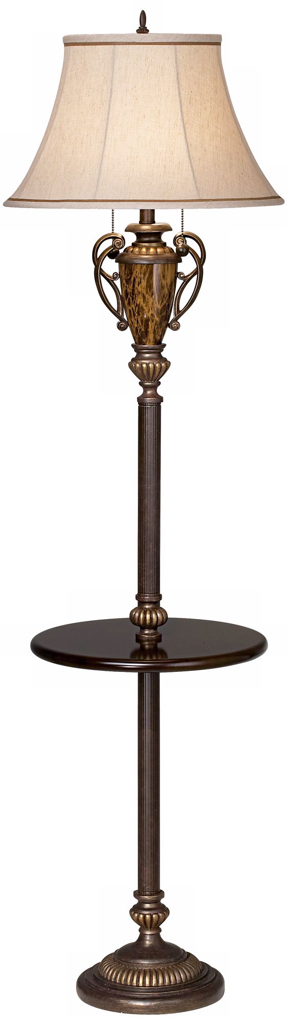 Opulent Grace Floor Lamp With Tray Table