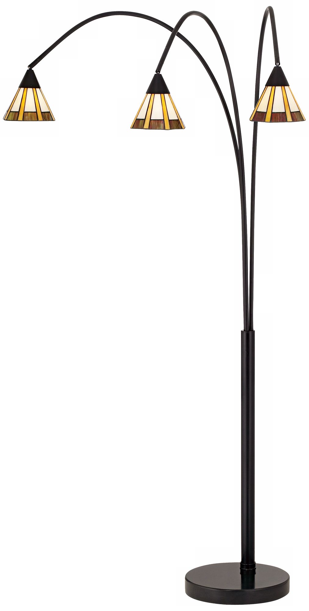 Archway Amber and Honey Tiffany Shade Floor Lamp