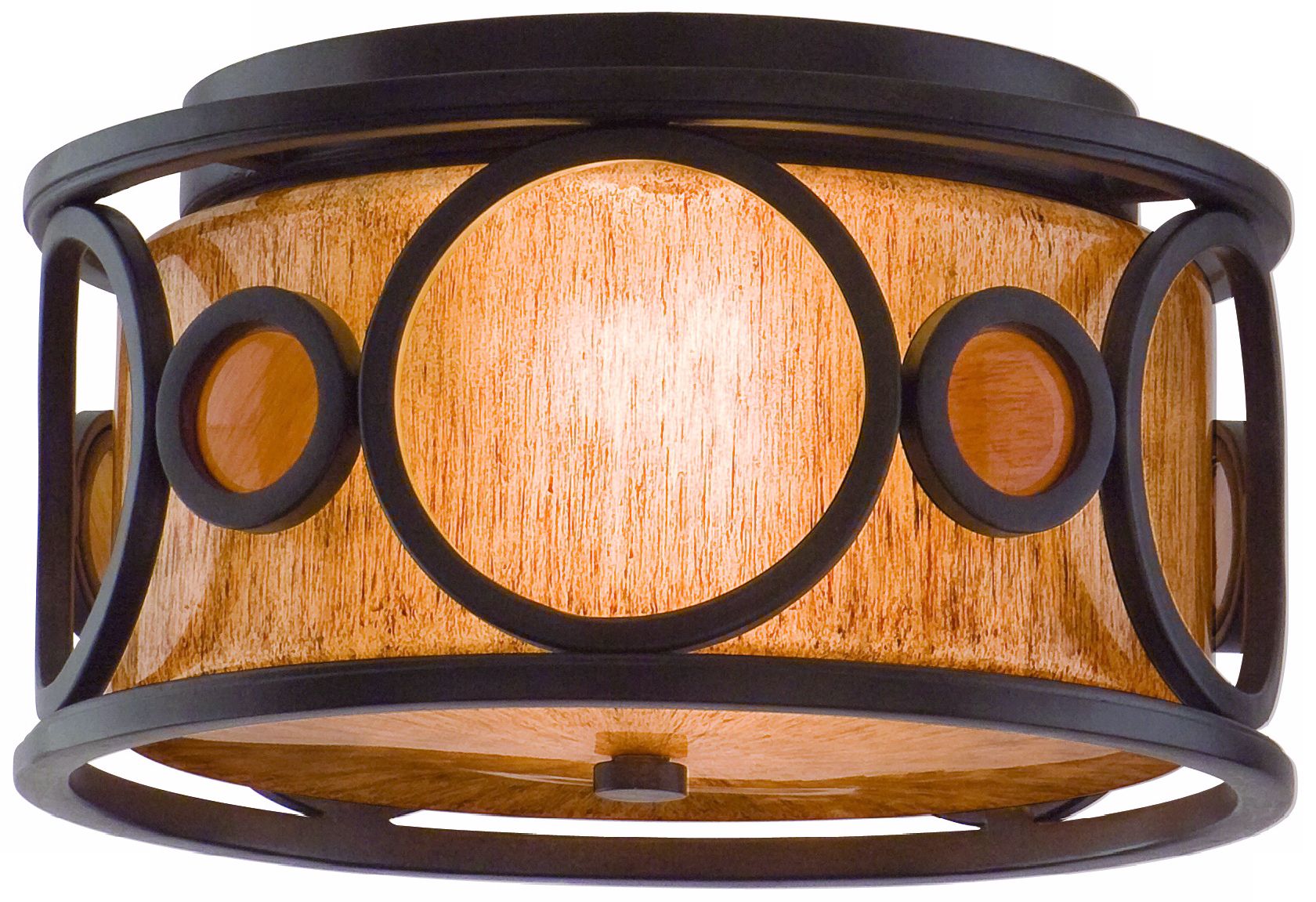 Soleil Collection Sunrise Amber 13 3/4" Wide Ceiling Light