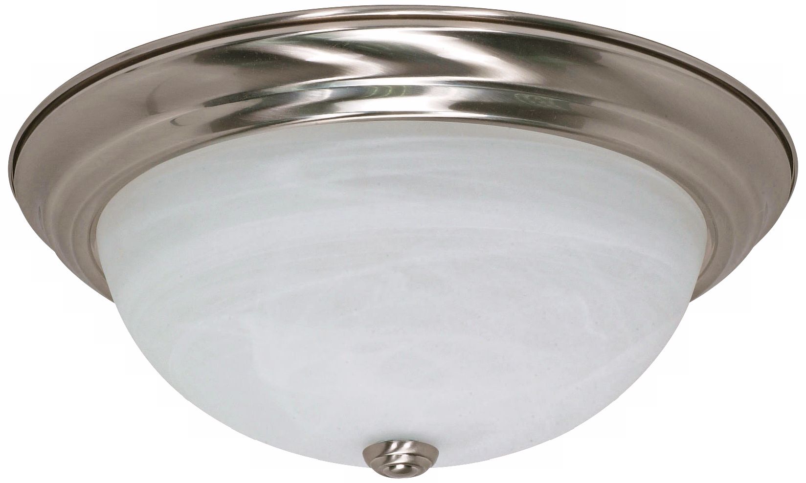 Alabaster Glass Nickel ENERGY STAR 15 1/4" Ceiling Light