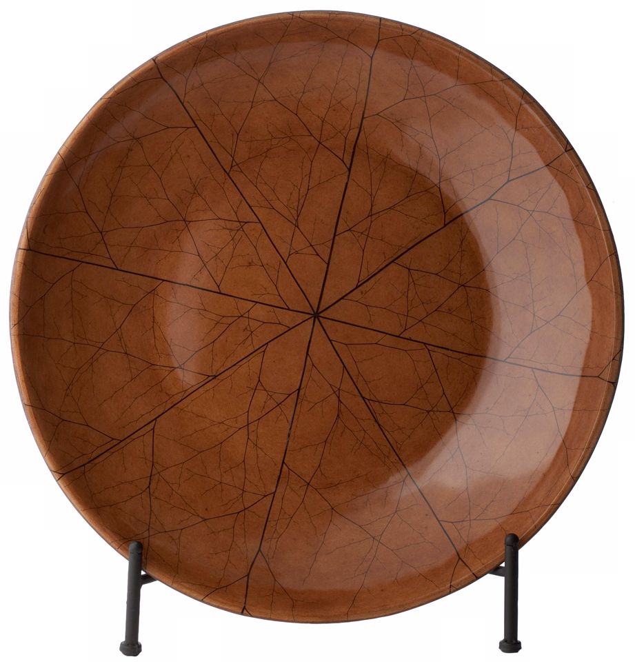 Everglade Leaf Vein Pattern Charger Plate