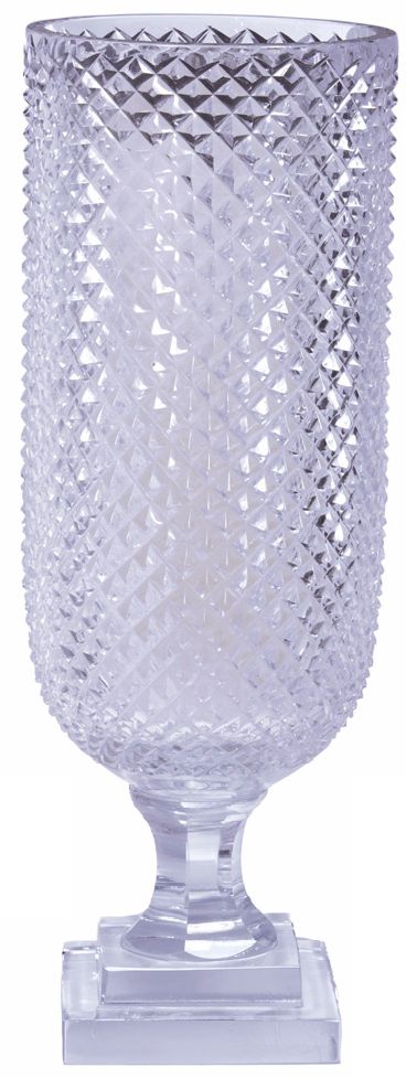 Diamondcut Crystal Small Hurricane Candle Holder