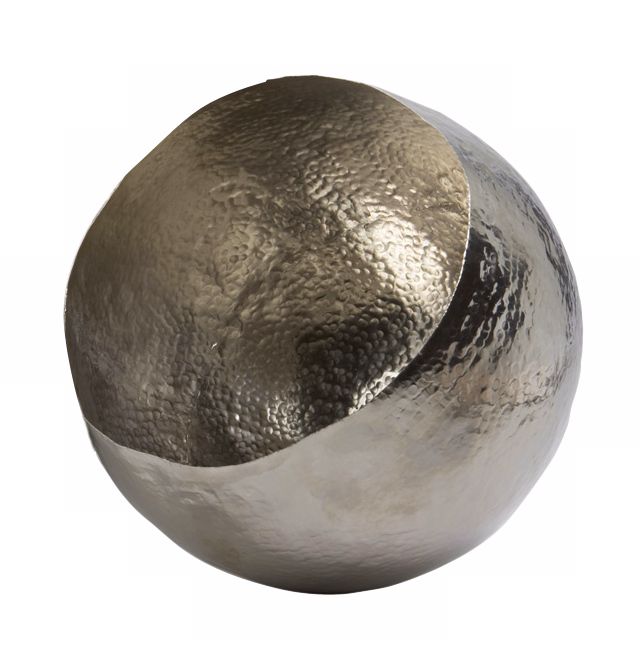 Hammered Nickel Plated Brass Bowl Small