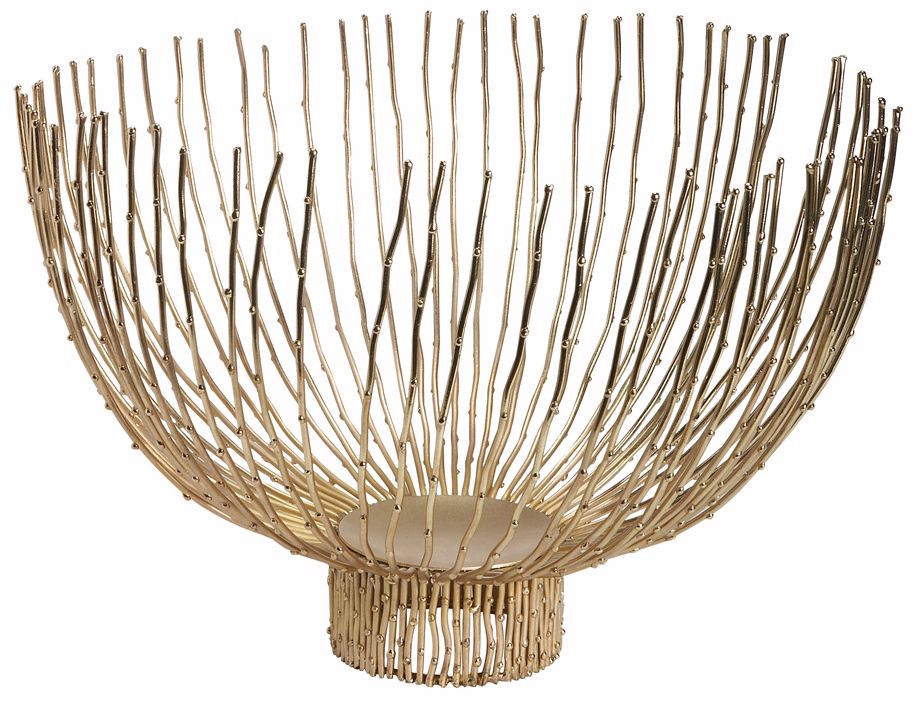 Gold Dot Wire Large Bowl
