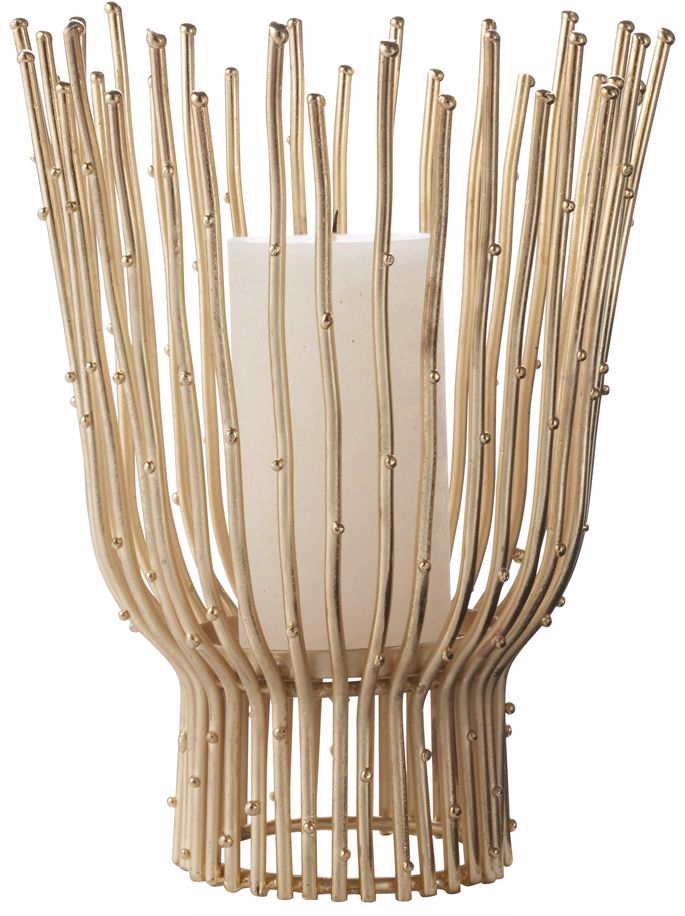 Gold Dot Wire Votive Candle Holder