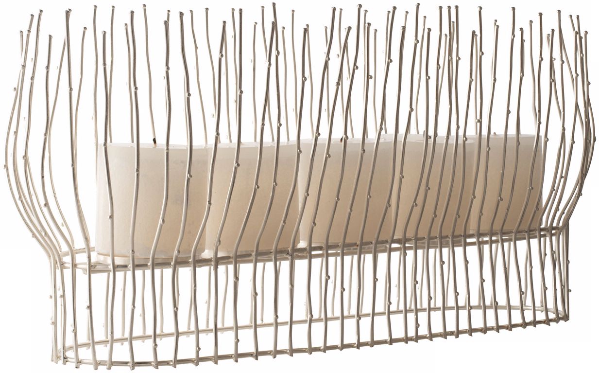 Nickel Dot Wire Centerpiece Candle Holder