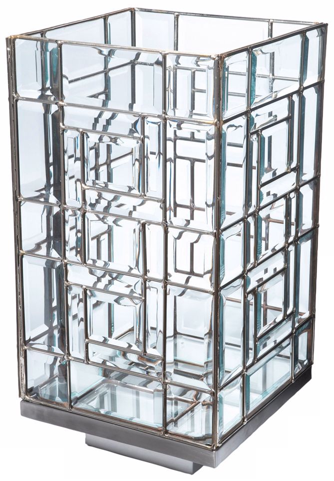Glass Hurricane Candle Holder Large