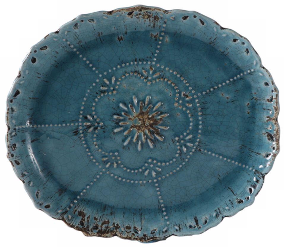 Marine Pierced Scalloped Ceramic Tray Medium
