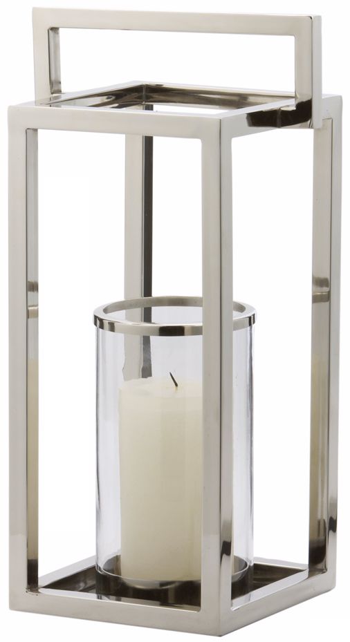 Steel Trolley Lantern Single Candle Holder