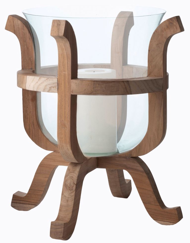 Teak Lantern Candle Holder