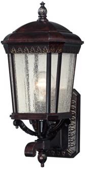 Leaf Trim Rust Finish 16 34 High Up Outdoor Wall Light P9329