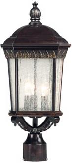 Leaf Trim Rust Finish 21 14 High Outdoor Post Light P9344