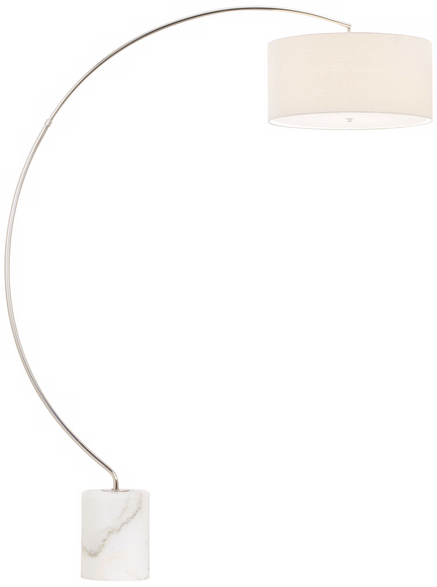 Bridget Town Satin Nickel Arc Floor Lamp