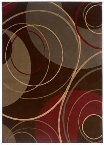 Riverwoods Collection Touching Circle Area Rug