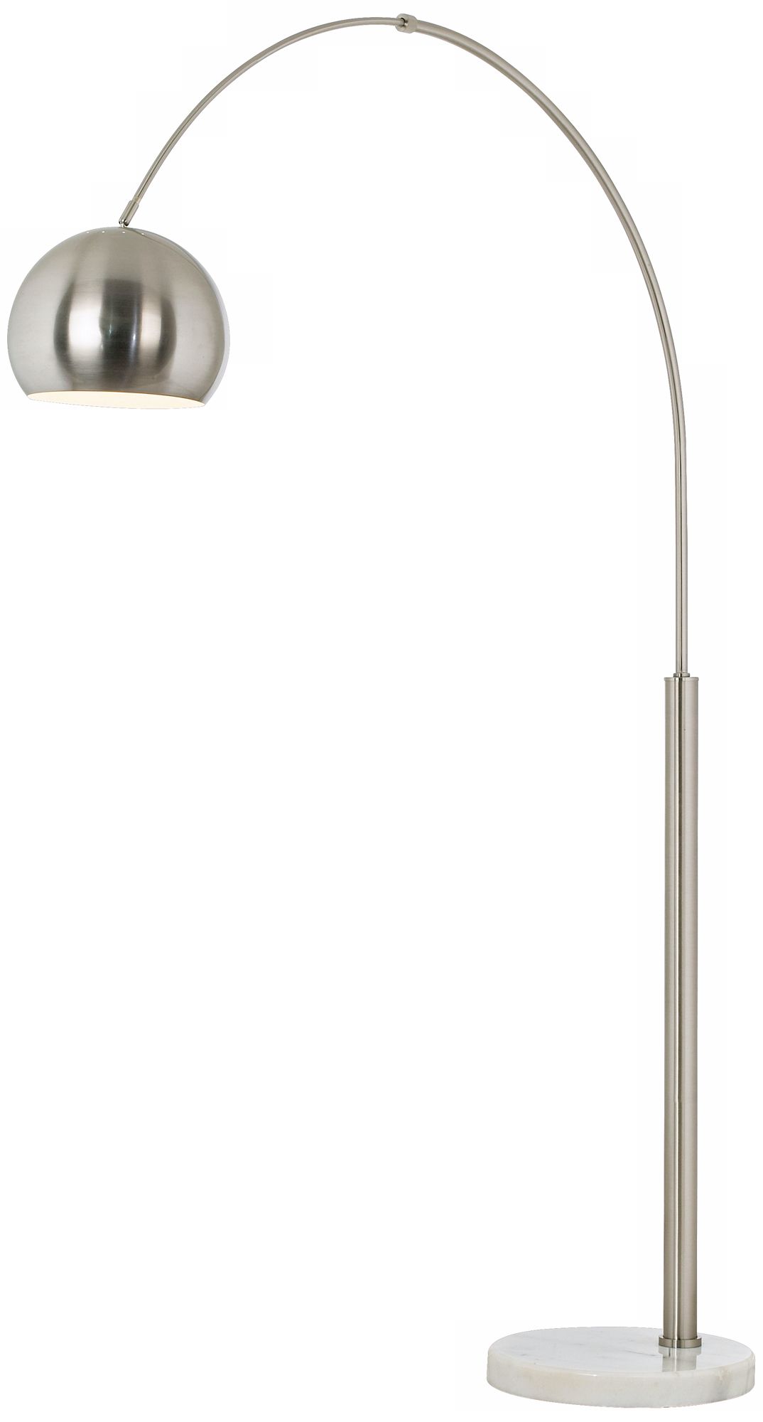 Basque Steel and Brushed Nickel Arc Floor Lamp