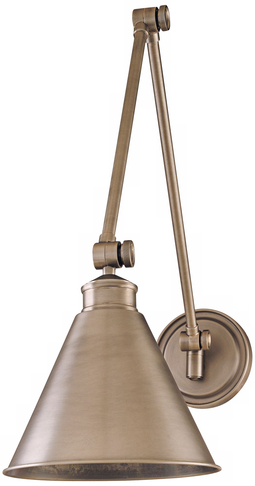Hudson Valley Exeter Antique Nickel Swing Arm Wall Light